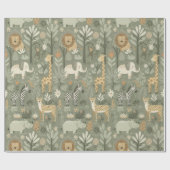Papier Cadeau Tribal Safari Jungle ID1260 (Plat)