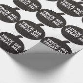 Papier Cadeau Trick Me Traite, Blanc Noir (Coin)