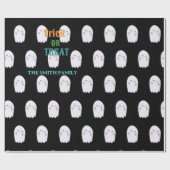 Papier Cadeau Trick ou traitement du fantôme mignon (Plat)