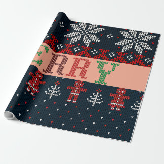 Papier Cadeau Tricot Joyeux Noël