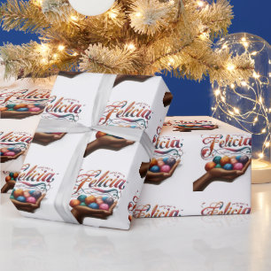 Papier cadeau tricoté main par Felicia