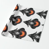 Papier Cadeau Trilia Red Nebula Portrait BLKGS Orange Sun (Déroulé)