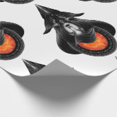 Papier Cadeau Trilia Red Nebula Portrait BLKGS Orange Sun (Coin)