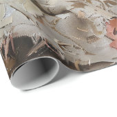 Papier Cadeau Trio Chiot Poméranien Découpage Vintage (Coin rond)