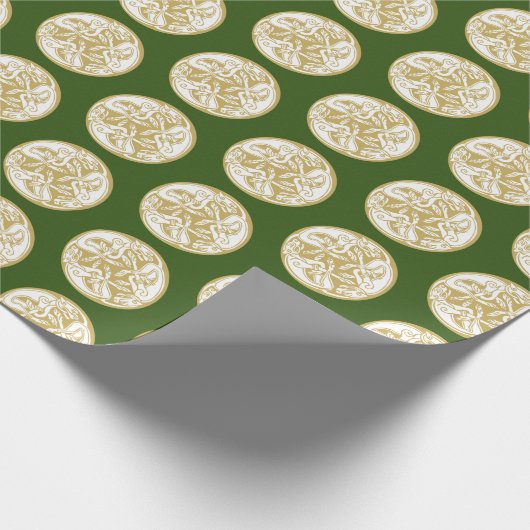 Papier Cadeau Trio de chien celte d'or Patten (Coin)
