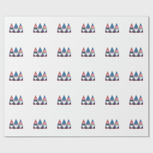Papier Cadeau Trio de gnomes patriotiques dessin de t-shirt vint