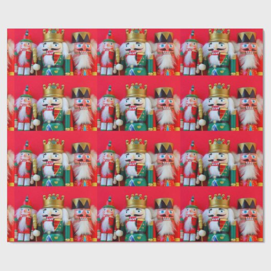 Papier Cadeau Trio de Nutcracker (Plat)