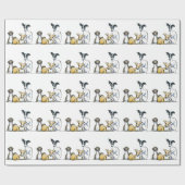 Papier Cadeau Trio italien Greyhound (Plat)