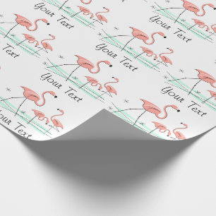 Papier Cadeau Trio Océan Flamant 2 Texte 