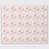 Papier cadeau Trio Rose Flamants 2 (Plat)
