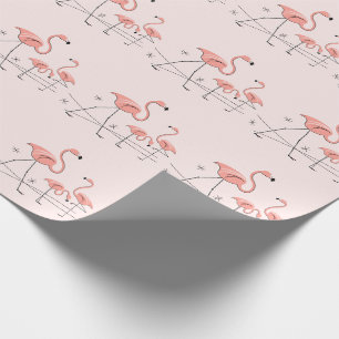 Papier cadeau Trio Rose Flamants 2