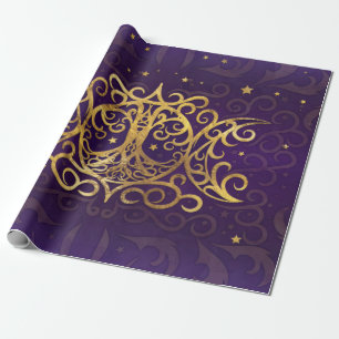 Papier Cadeau Triple Moon - Triple Goddess Gold and Purple