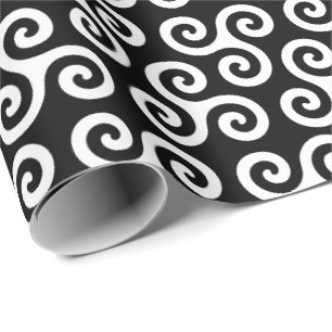 Papier Cadeau Triple Spiral Celtic triskele Symbole Motif