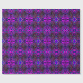 Papier Cadeau Trippy Black et Magenta Retro Liquid Swirl (Plat)