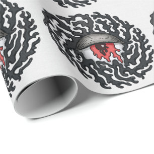 Papier Cadeau Trippy Eye with Tentacles - Trippy Surreal Art