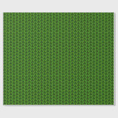 Papier Cadeau Triskele à trois spirales celtique noir sur vert (Plat)