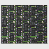 Papier Cadeau Trivia de l'année d'anniversaire 1950 (Plat)