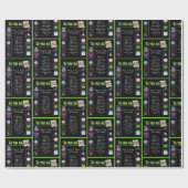 Papier Cadeau Trivia de l'année d'anniversaire 1952 (Plat)