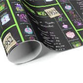 Papier Cadeau Trivia de l'année d'anniversaire 1952 (Coin rond)