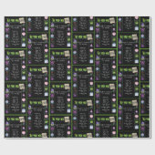 Papier Cadeau Trivia de l'année d'anniversaire 1956 (Plat)