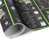 Papier Cadeau Trivia de l'année d'anniversaire 1958 (Coin rond)