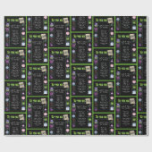 Papier Cadeau Trivia de l'année d'anniversaire 1965 (Plat)