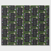 Papier Cadeau Trivia de l'année d'anniversaire 1979 (Plat)