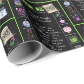 Papier Cadeau Trivia de l'année d'anniversaire 1988 (Coin rond)