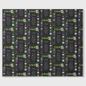 Papier Cadeau Trivia de l'année d'anniversaire 1989 (Plat)