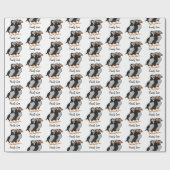 Papier Cadeau Trois adorables Puffin debout ensemble Carton (Plat)