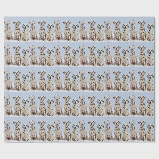 Papier Cadeau Trois Dalmates (Plat)
