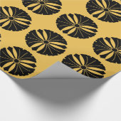 Papier Cadeau Trois feuilles de ginkgo avec épées (Coin)
