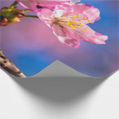 Papier Cadeau Trois fleurs Sakura éclairées (Coin)