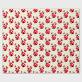 Papier Cadeau Trois Ladybugs Design Wrapper Paper Roll (Plat)