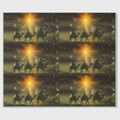 Papier Cadeau Trois Magi voyageant au bébé Jésus (Plat)