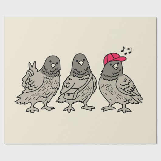 Papier Cadeau Trois meilleurs amis (Plat)