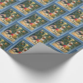 Papier Cadeau Trois mignons souris décorent l'arbre Noël (Coin)