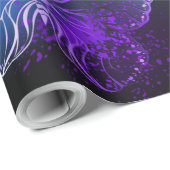 Papier Cadeau Trois papillons brillants sur l'arrière - plan de (Coin rond)