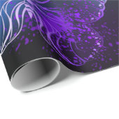 Papier Cadeau Trois papillons brillants sur l'arrière - plan de (Coin rond)