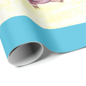 Papier Cadeau Trois petits cochons avec leurs maisons (Coin rond)