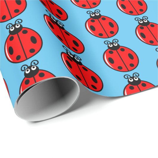Papier Cadeau Trois petits Ladybugs - Papier d'enveloppement mat (Coin rond)