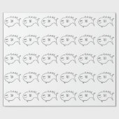 Papier Cadeau Trois poissons (Plat)