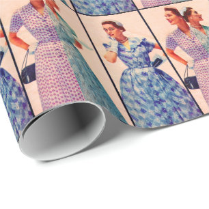 Papier Cadeau trois robes 1953 - vêtements vintages