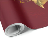 Papier Cadeau Trois Roses de bijoux (Coin rond)