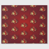 Papier Cadeau Trois Roses de bijoux (Plat)