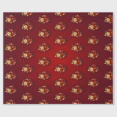 Papier Cadeau Trois Roses de bijoux (Plat)