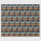 Papier Cadeau Trois Sages suivant une étoile (Plat)