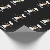 Papier Cadeau Trom-bone Musique drôle Trombone Pun Dark BG (Coin)
