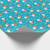 Papier Cadeau Trombone Snowman Music Notes Motif (Coin)