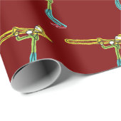 Papier Cadeau Trombone Stickman (Coin rond)